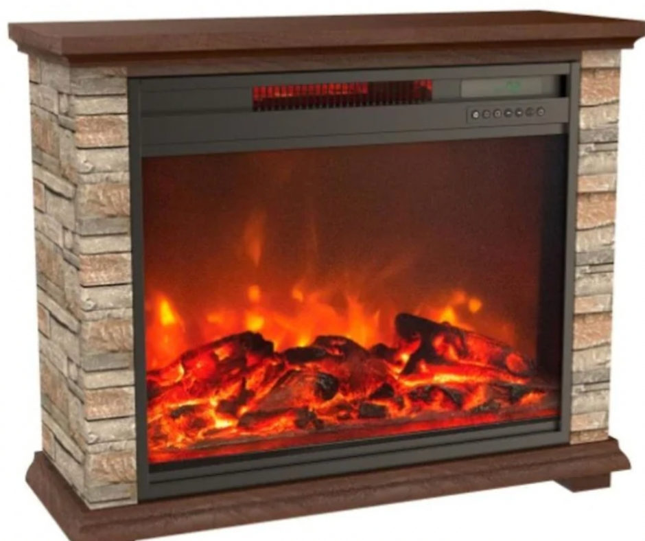 Electric and gel-fuel fireplace